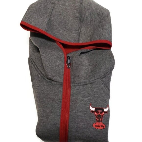 NBA Chicago Bulls Drop Kick Jacket Womens Small Touch by Alyssa Milano Grey - Picture 9 of 9